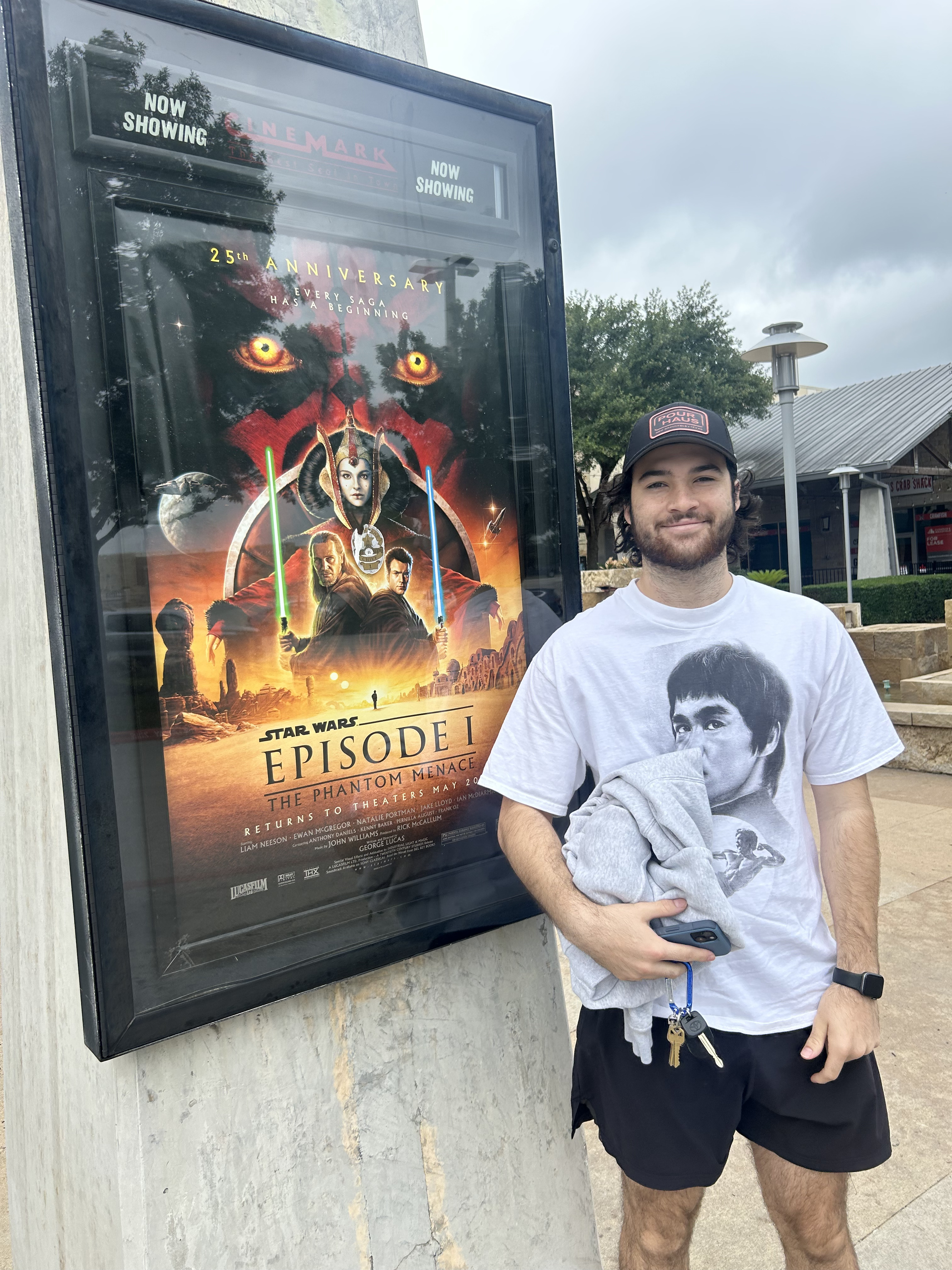 Me standing next to the re release of Starwars Episode one